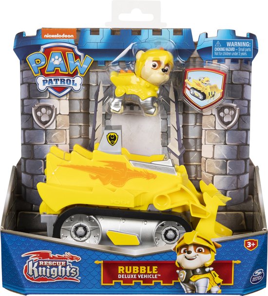 PAW Patrol Rescue Knights - Rubble - Transformerend Speelgoedauto van PAW Patrol