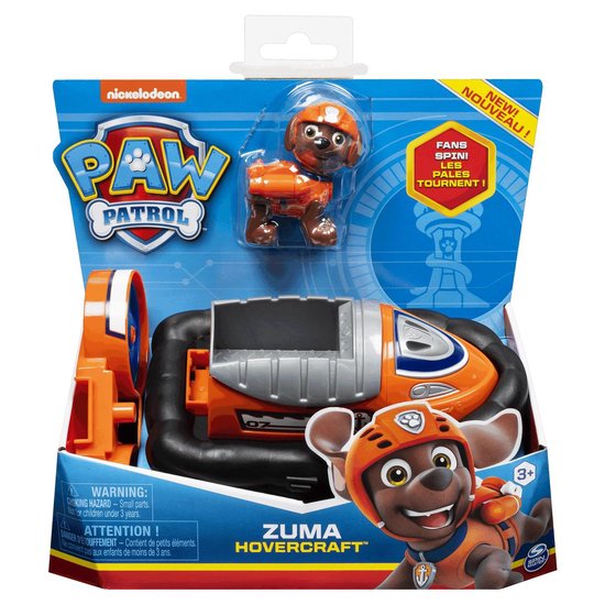 PAW Patrol - Zuma's Hovercraft - speelgoedauto met speelfiguur van PAW Patrol
