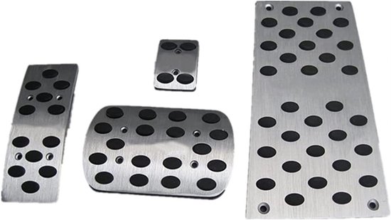 Pedaal Bekleding Set - Auto Interieur - Verbeterde Grip - Antislip Rubber - 4 Delig - Zwart