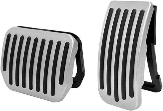 Pedaal Cover Kit - Auto Interieur - Verbeterde Grip - Antislip Technologie - 14.5 x 8 x 7cm - Zilver
