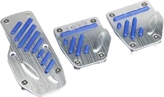 Pedaal Covers - Auto Accessoires - Veiliger Rijden - Antislip Aluminium - Universele Set - Blauw
