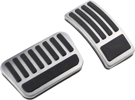 Pedaal Covers - Auto Interieur - Verbeter Rijcomfort - Antislip Ontwerp - Set van 2 - Zilver