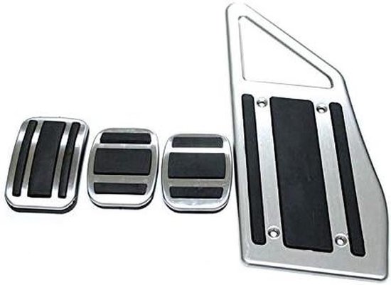 Pedaal Covers - Auto Interieur - Verbeter Rijervaring - Antislip Ontwerp - 4 Stuks - Zilver