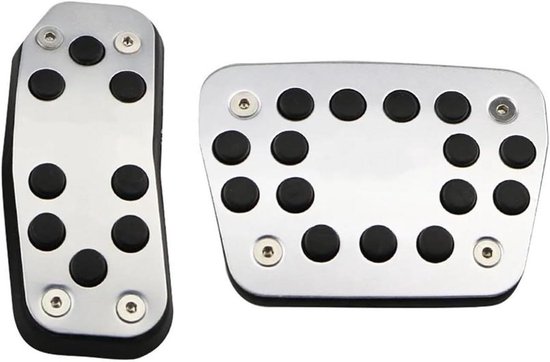 Pedaal Covers - Auto Interieur - Verbeterde Grip - Antislip Rubber - Set van 3 - Aluminium