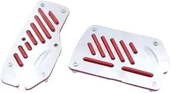 Pedaal Covers - Auto Pedaal Set - Verbeterde Grip - Antislip Aluminium - Universeel - Rood Blauw Zilver