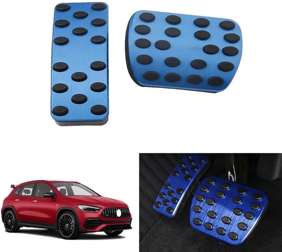 Pedaal Covers - Auto Pedaal Sets - Verbeteren Rijervaring - Antislip Aluminium - 2 Stuks - Blauw