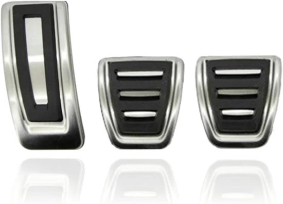 Pedaal Covers - Auto Pedaal - Veiliger Rijden - Roestvrij Staal - 3 Stuks - Zilver