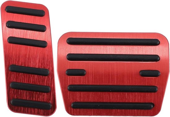 Pedaal Covers - Rem Gaspedaal - Verbeter Rijcomfort - Antislip Rubber - 2 Stuks - Zilver