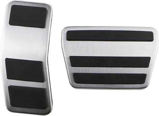 Pedaal Covers Set - Auto Interieur - Sportieve Rijervaring - Antislip & Slijtvast - Roestvrij Staal - Zilver