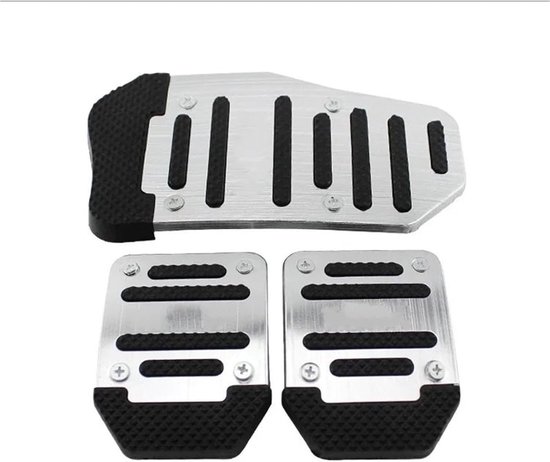 Pedaal Covers Set - Auto Pedaal - Veiliger Rijden - Antislip Ontwerp - Universeel - Zilver