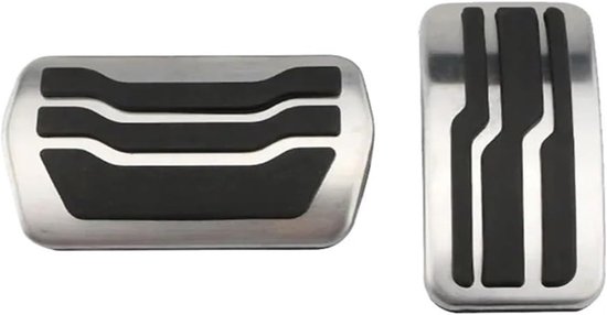Pedaal Covers Set - Auto Pedaalhoezen - Verbeterde Grip - Antislip Ontwerp - RVS - Zilver