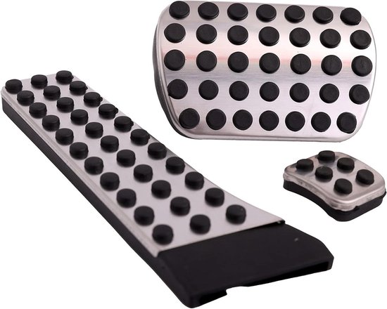 Pedaal Covers Set - Auto Pedalen - Verbeter Rijervaring - Eenvoudige Installatie - 3 Delig - Zwart Chroom