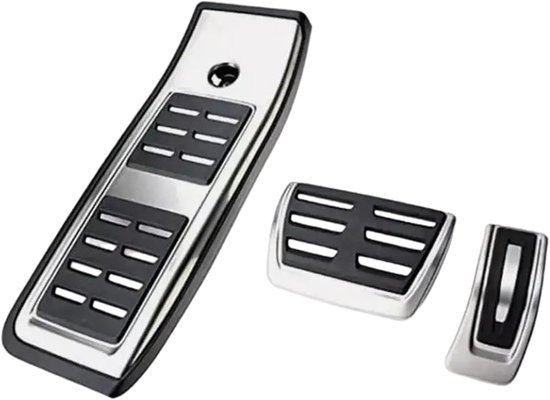 Pedaal Covers Set - Auto Pedalen - Verbeterde Grip - Antislip Ontwerp - Standaard Maat - Zilver