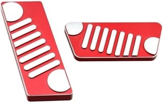 Pedaal Covers Set - Gasrem Pedaal - Verbeteren Rijervaring - Aluminium Legering - 1 Set - Rood van Merkloos