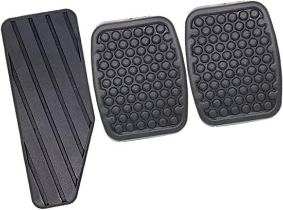 Pedaal Covers - Voetsteun Beschermers - Verbeterde Rijcontrole - Antislip Oppervlak - 3 Stuks - Zwart