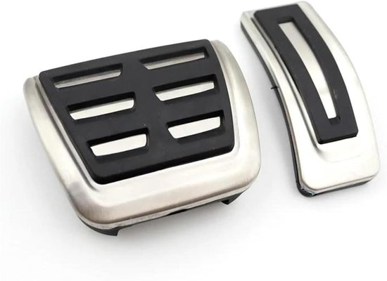 Pedaal Covers - Voetsteun Pads - Veiliger Rijden - Antislip Ontwerp - 2 Stuks - Zilver Zwart