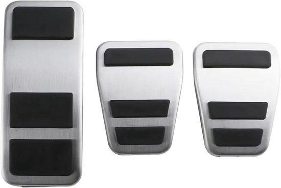Pedaal Hoes Set - Auto Pedaal Covers - Verbeter Rijervaring - Antislip Ontwerp - 1 Set - Zilver Zwart