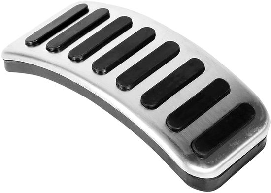Pedaal Set Auto - Auto Pedaal Covers - Verbeteren Rijervaring - Roestvrij Staal Rubber - 3 Stuks - Zilver