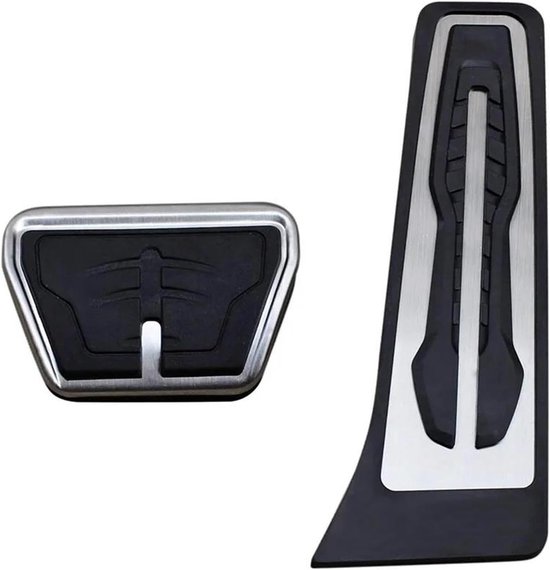 Pedaal Set - Auto Pedaalhoezen - Verbeterde Rijervaring - Antislip Rubber - Roestvrij Staal - Zilver