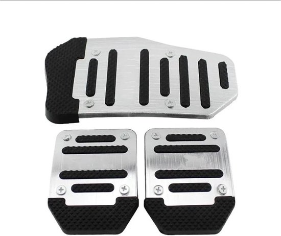 Pedaal Set - Auto Voet Covers - Verbeter Rijcomfort - Antislip Ontwerp - Automatische Transmissie - Zilver
