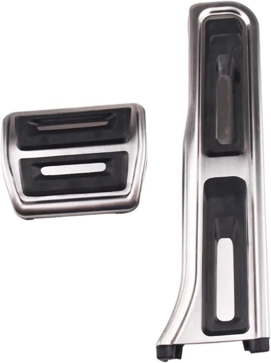 Pedaal Sets - Auto Pedaalhoezen - Verbeterde Grip - Roestvrij Staal - 3 Delig - Zilver