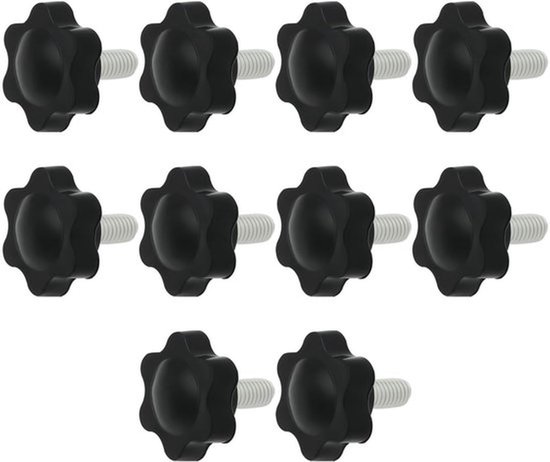 Pedaal Vergrendeling Schroeven - M6x14mm - 10 Stuks - Handmatig Aangedraaid - Zwart - Compatibel met Logitech - Perfect voor Gaming