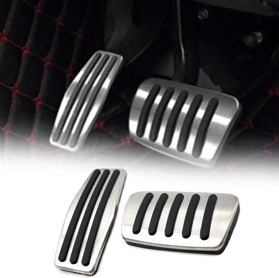 Pedaalafdekkingen Set - Auto Pedaal Covers - Verbeterde Grip - Duurzaam Kunststof - Set van 2 - Zwart