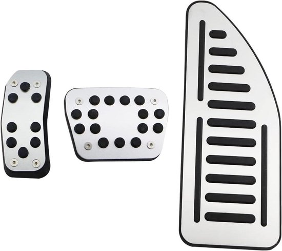 Pedaalbekleding Set - Gas Rem - Veiliger Rijden - Antislip Oppervlak - 3 Delig - Metaal