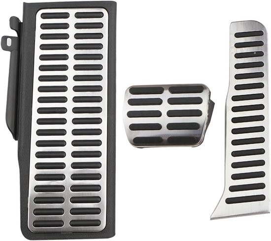 Pedaalbekledingset Auto - Gas en Rem - Verbeter Rijervaring - Antislip Oppervlak - LHD Model - Zilver