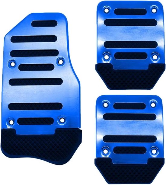 Pedaalhoezen Auto - Antislip Covers - Verbeterde Grip - Universele Pasvorm - 3 Stuks - Blauw