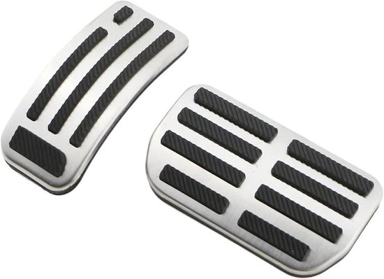 Pedaalhoezen Auto - Antislip Pedaal Covers - Veiliger Rijden - Roestvrij Staal Rubber - Set van 2 - Zwart