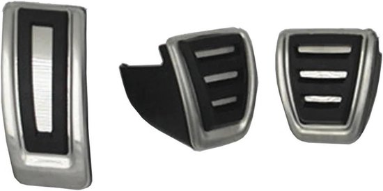 Pedaalhoezen Auto - Antislip Pedalen - Auto Interieur - Roestvrij Staal Rubber - 3 Stuks - Zwart