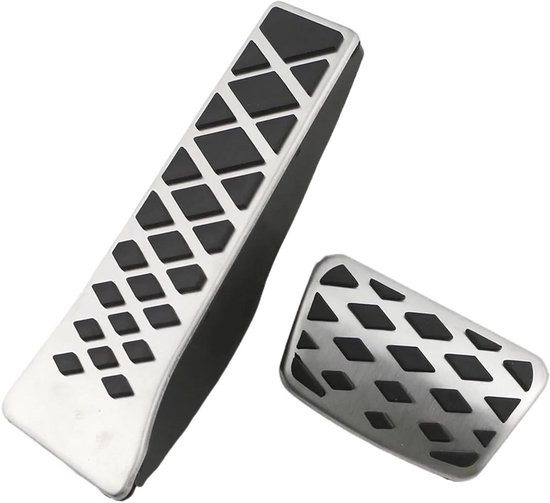 Pedaalhoezen Auto - Antislip Pedalen - Verbeter Rijveiligheid - Eenvoudige Installatie - 25x10x5 cm - Zilver