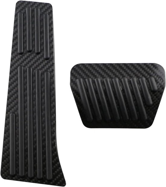 Pedaalhoezen Auto - Antisliphoezen - Veiliger Rijden - Koolstofvezel Design - Set van 2 - Zwart