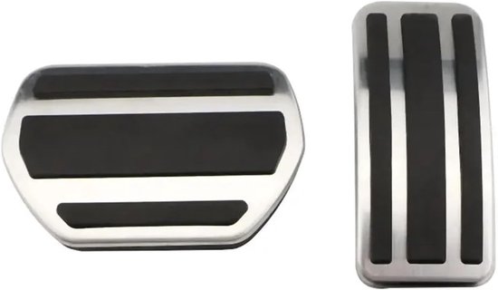 Pedaalhoezen Auto - Auto Pedaal Covers - Veiliger Rijden - Antislip Oppervlak - 2 Stuks - Zilver