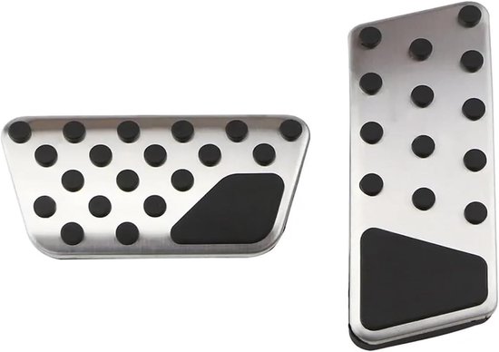 Pedaalhoezen Auto - Auto Pedaal Covers - Verbeterde Rijveiligheid - Antislip Rubber Oppervlak - Voor Wrangler JK 2007-2017 - Zilver
