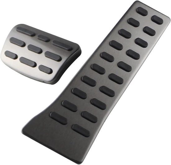 Pedaalhoezen Auto - Auto Pedaal Covers - Verbeteren Rijervaring - Roestvrij Staal Rubber - 1 Set - Zilver
