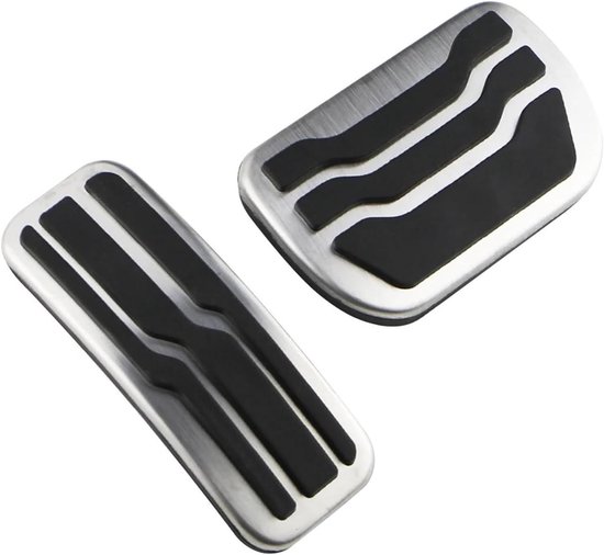 Pedaalhoezen Auto - Gas Rem - Veilig Rijden - Antislip Oppervlak - 25 x 10 x 5 cm - Zilver