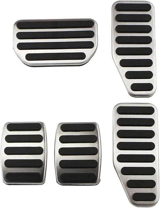 Pedaalhoezen Auto - Gas Rempedaal Covers - Comfortabel Rijden - Antislip Oppervlak - 300 g - Zilver