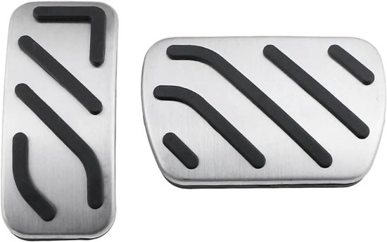 Pedaalhoezen Auto - Gaspedaal Remhoes - Veiliger Rijden - Antislip Rubber - Set van 2 - Zwart Zilver