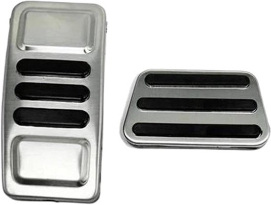 Pedaalhoezen Auto - Gaspedaal Rempedaal - Verbeter Rijervaring - Antislip Oppervlak - Set van 2 - Zilver