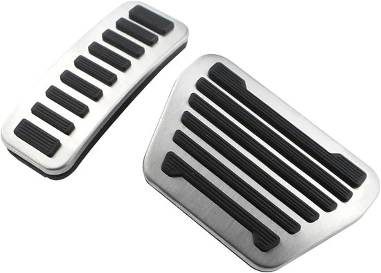 Pedaalhoezen Auto - Gaspedaal Remsteun - Veiliger Rijden - Antislip Rubber - Set van 2 - Metaal