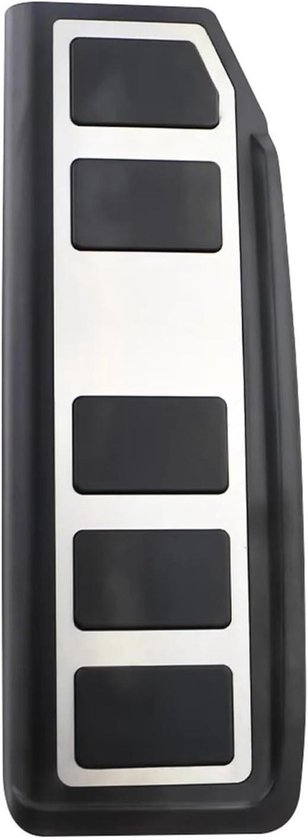 Pedaalhoezen Auto - Pads Gas Rem - Verbeterde Grip - Roestvrij Staal - 1 Stuk - Zilver