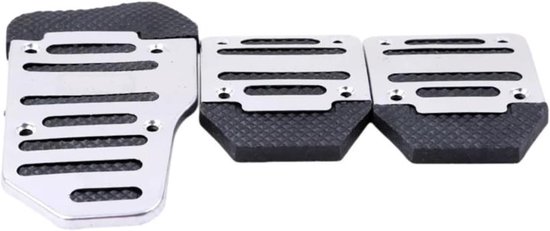 Pedaalhoezen Auto - Pedaal Covers Voetpedaal Pads - Veiliger Rijden - Antislip Ontwerp - Universele Set - Zilver