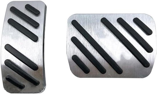 Pedaalhoezen Auto - Pedaalkussens Set - Verbeter Rijcomfort - Vergroot Contactoppervlak - 50 x 10 x 10 cm - Zilver van Merkloos
