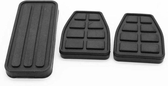 Pedaalhoezen Auto - Pedaalrubbers Rem Gas - Verbeter Rijcomfort - Directe Vervanging - 3 Stuks - Zwart