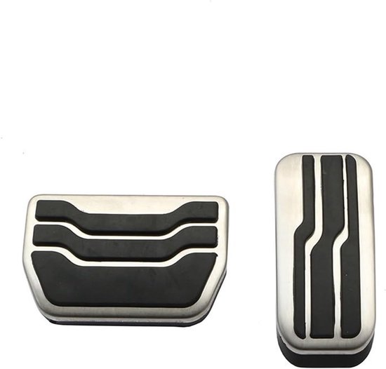 Pedaalhoezen Auto - Rem Gas Covers - Veilig Rijden - Geen Boren Nodig - One Size - Zilver