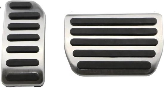 Pedaalhoezen Auto - Rem gaspedaalhoezen - Verbeteren rijervaring - Verhoogde grip veiligheid - Set van 2 of 3 - Zilver van Merkloos