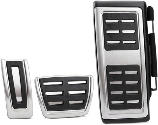 Pedaalhoezen Auto - Rem Pedaal Cover - Verbeterde Grip - Antislip Textuur - 3 Stuks - Aluminium en Rubber