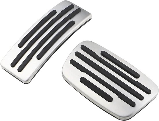 Pedaalhoezen Auto - Remgas Pedaal - Veiliger Rijden - Antislip Oppervlak - Set van 2 - Zilver